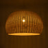 GloboStar® RAITO 01826 Boho Κρεμαστό Φωτιστικό Οροφής Μονόφωτο 1 x E27 AC220-240V IP20 - Φ100 x Υ63cm - Μπεζ Ξύλινο Μπαμπού Πλέγμα Καμπάνα - ledmania.gr