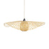 GloboStar® CINNABAR 01837 Boho Κρεμαστό Φωτιστικό Πλέγμα Μονόφωτο 1 x E27 IP20 Μπεζ Ξύλο - Μ75 x Π75 x Υ21cm - ledmania.gr