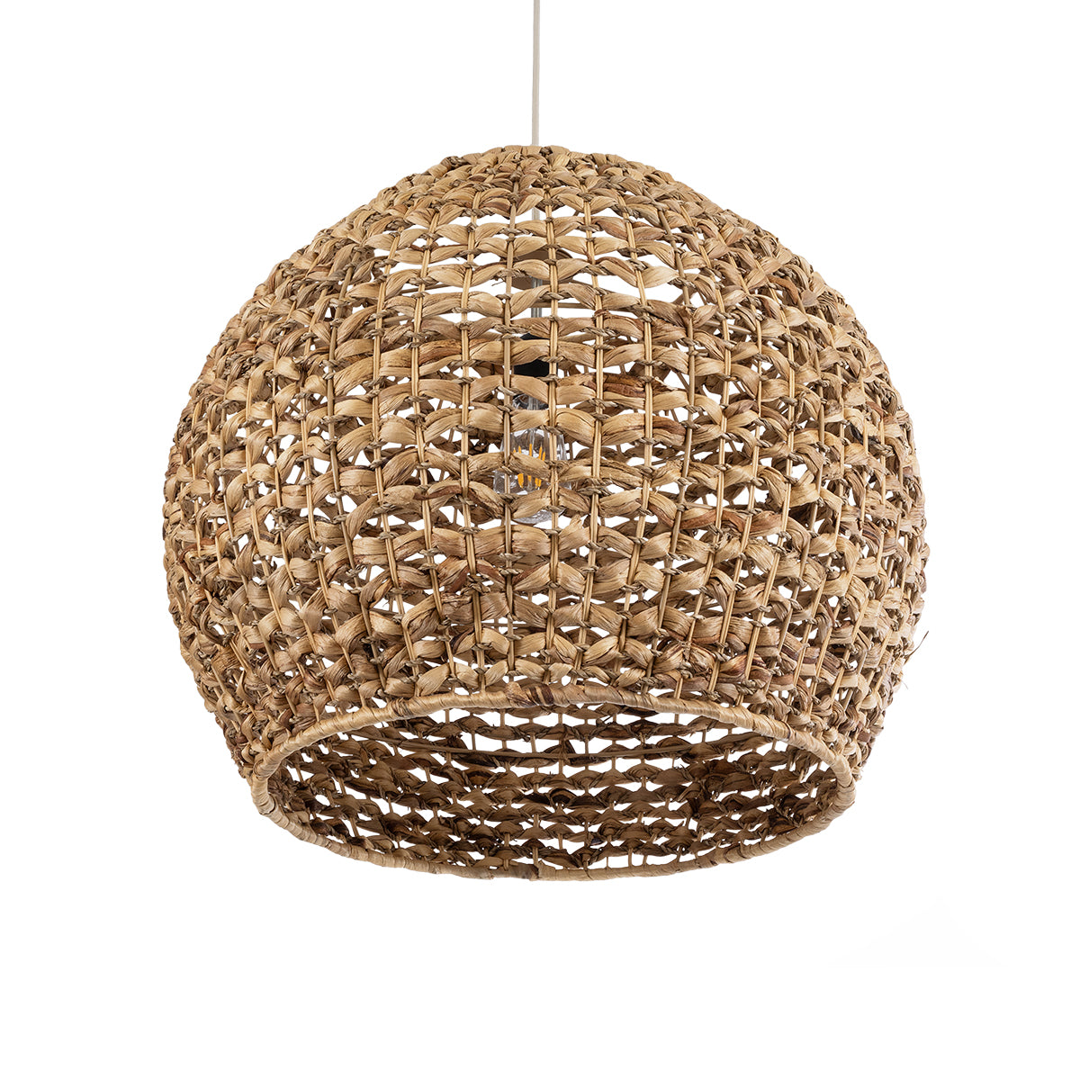 GLOBOSTAR® MANGATA 01851 Boho Κρεμαστό Φωτιστικό Οροφής με Ντουί 1 x E27 AC 220-240V IP20 - Μπεζ Καφέ - Μ60 x Π60 x Υ50cm