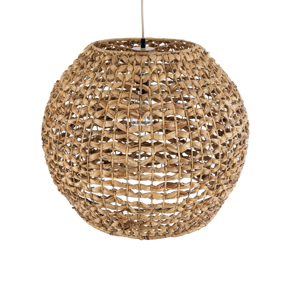 GLOBOSTAR® MANGATA 01851 Boho Κρεμαστό Φωτιστικό Οροφής με Ντουί 1 x E27 AC 220-240V IP20 - Μπεζ Καφέ - Μ60 x Π60 x Υ50cm