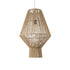 GloboStar® CAYMAN 01853 Boho Κρεμαστό Φωτιστικό Πλέγμα Μονόφωτο 1 x E27 IP20 Μπεζ Σχοινί - Μ40 x Π40 x Υ60cm - ledmania.gr