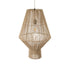 GloboStar® CAYMAN 01853 Boho Κρεμαστό Φωτιστικό Πλέγμα Μονόφωτο 1 x E27 IP20 Μπεζ Σχοινί - Μ40 x Π40 x Υ60cm - ledmania.gr