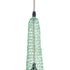 GloboStar® KENTUCKY 01882 Vintage Κρεμαστό Φωτιστικό Οροφής Μονόφωτο 1 x E27 AC220-240V IP20 - Φ30 x Υ50cm - Τιρκουάζ Μεταλλικό Πλέγμα - 5 Χρόνια Εγγύηση - ledmania.gr