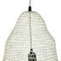 GloboStar® KENTUCKY 01889 Vintage Κρεμαστό Φωτιστικό Πλέγμα Μονόφωτο 1 x E27 IP20 Λευκό Μέταλλο - Μ50 x Π50 x Υ48cm - ledmania.gr