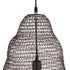 GloboStar® KENTUCKY 01890 Vintage Κρεμαστό Φωτιστικό Πλέγμα Μονόφωτο 1 x E27 IP20 Καφέ Μέταλλο - Μ50 x Π50 x Υ48cm - ledmania.gr