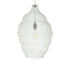 GloboStar® KENTUCKY 01898 Vintage Κρεμαστό Φωτιστικό Οροφής Μονόφωτο 1 x E27 AC220-240V IP20 - Φ40 x Υ60cm - Μπεζ Εκρού Μεταλλικό Πλέγμα - ledmania.gr