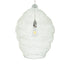 GloboStar® KENTUCKY 01898 Vintage Κρεμαστό Φωτιστικό Οροφής Μονόφωτο 1 x E27 AC220-240V IP20 - Φ40 x Υ60cm - Μπεζ Εκρού Μεταλλικό Πλέγμα - ledmania.gr