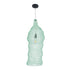 GloboStar® KENTUCKY 01906 Vintage Κρεμαστό Φωτιστικό Οροφής Μονόφωτο 1 x E27 AC220-240V IP20 - Φ30 x Υ80cm - Τιρκουάζ Μεταλλικό Πλέγμα - ledmania.gr