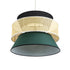 GloboStar® SAIGE 01916 Boho Κρεμαστό Φωτιστικό Οροφής Μονόφωτο 1 x E27 AC220-240V IP20 - Φ50 x Υ36cm - Μπεζ Μπαμπού Πλέγμα με Πράσινο και Μαύρο Υφασμάτινο Καπέλο - ledmania.gr