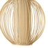 GloboStar® HIBISCUS 01934 Boho Κρεμαστό Φωτιστικό Οροφής Μονόφωτο 1 x E27 AC220-240V IP20 - Φ28 x Υ28cm - Μπεζ Ξύλινο Πλέγμα - 5 Years Warranty - ledmania.gr