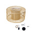 GloboStar® HIBISCUS 01935 Boho Κρεμαστό Φωτιστικό Οροφής Μονόφωτο 1 x E27 AC220-240V IP20 - Φ40 x Υ20cm - Μπεζ Ξύλινο Πλέγμα - 5 Years Warranty - ledmania.gr