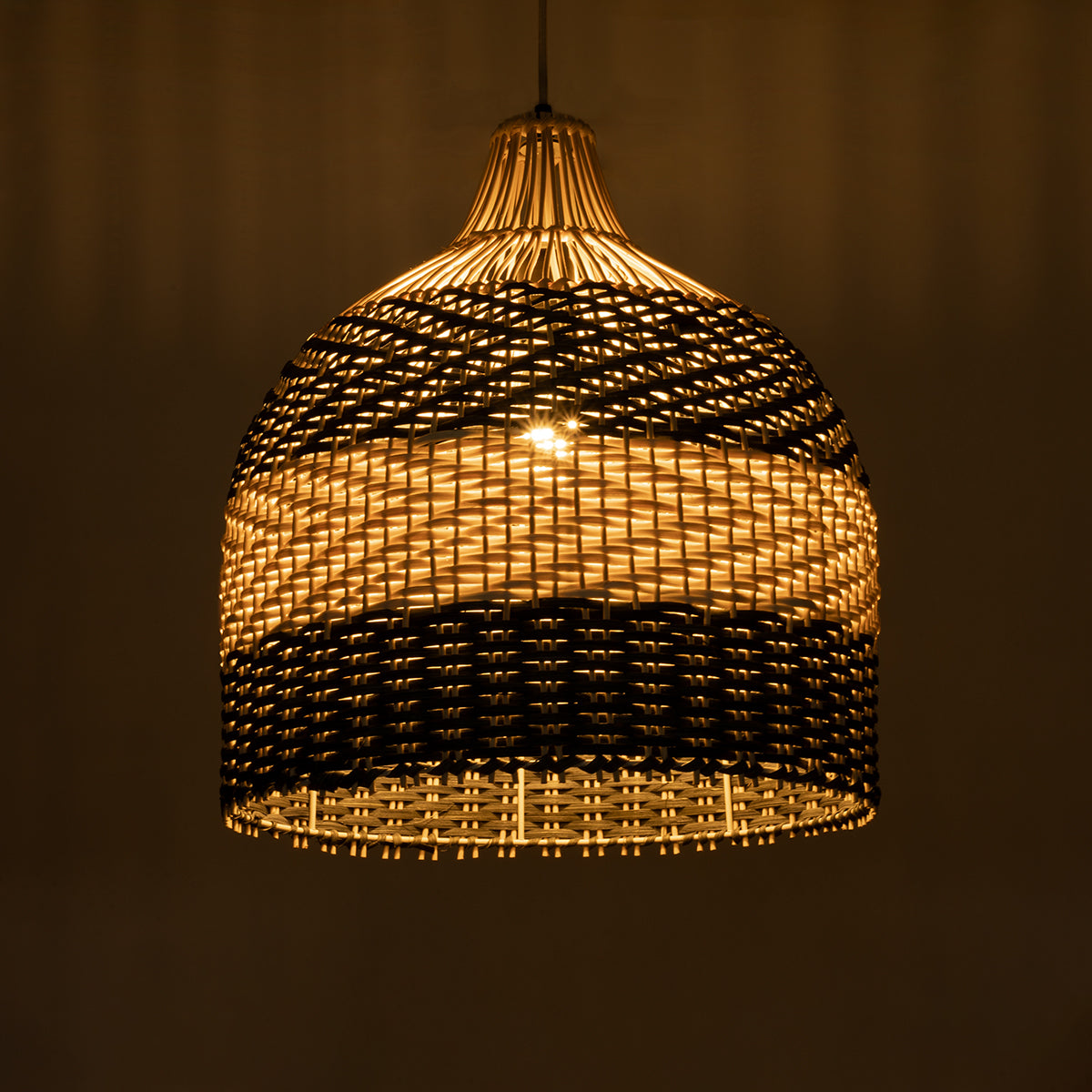 GLOBOSTAR® BARBADOS 01944 Boho Κρεμαστό Φωτιστικό Οροφής με Ντουί 1 x E27 AC 220-240V IP20 - Μπεζ & Χακί - Μ40 x Π40 x Υ45cm - ledmania.gr