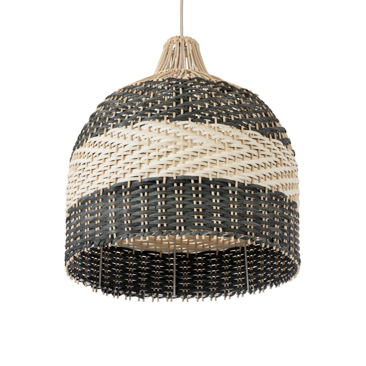GLOBOSTAR® BARBADOS 01944 Boho Κρεμαστό Φωτιστικό Οροφής με Ντουί 1 x E27 AC 220-240V IP20 - Μπεζ & Χακί - Μ40 x Π40 x Υ45cm - ledmania.gr