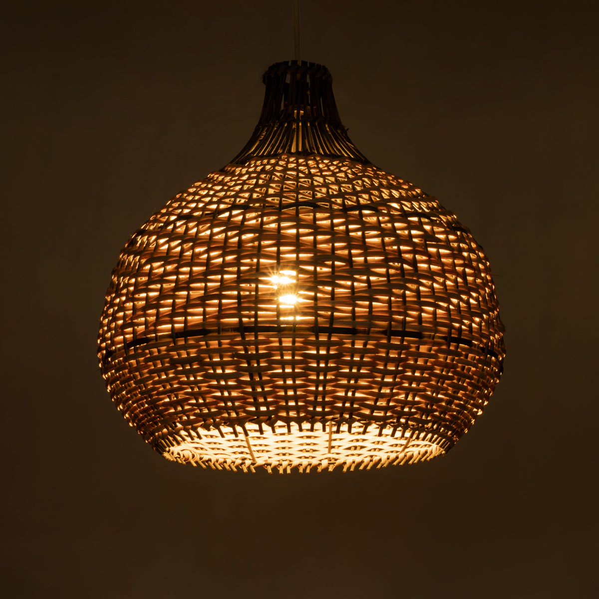 GLOBOSTAR® SEYCHELLES 01948 Boho Κρεμαστό Φωτιστικό Οροφής με Ντουί 1 x E27 AC 220-240V IP20 - Μπεζ & Χακί - Μ40 x Π40 x Υ40cm - ledmania.gr