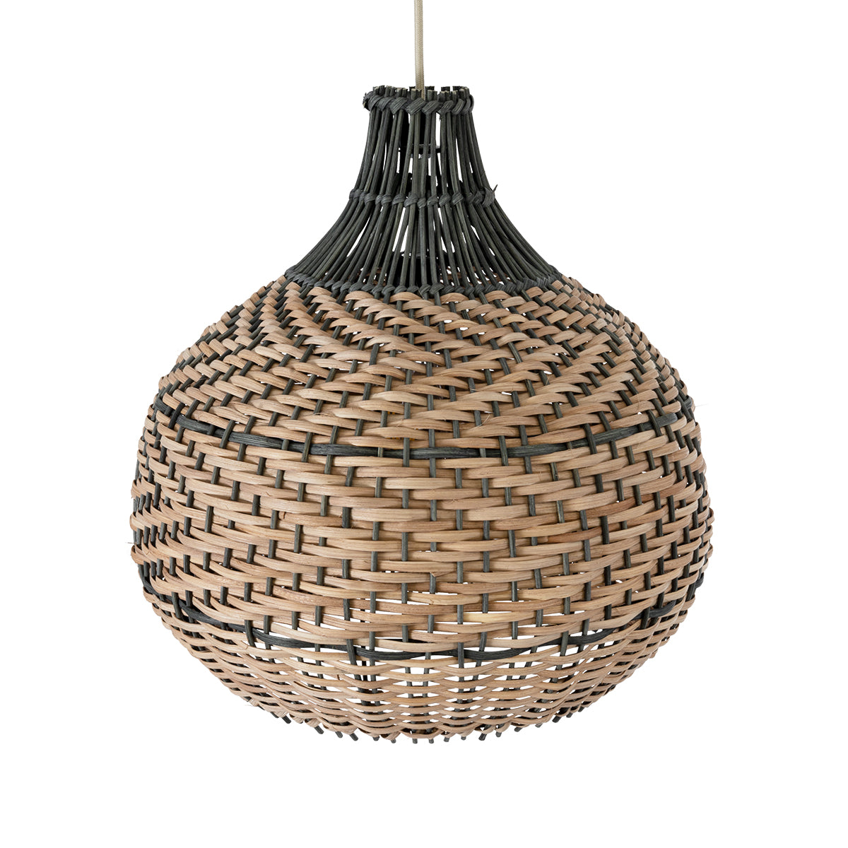GLOBOSTAR® SEYCHELLES 01948 Boho Κρεμαστό Φωτιστικό Οροφής με Ντουί 1 x E27 AC 220-240V IP20 - Μπεζ & Χακί - Μ40 x Π40 x Υ40cm - ledmania.gr