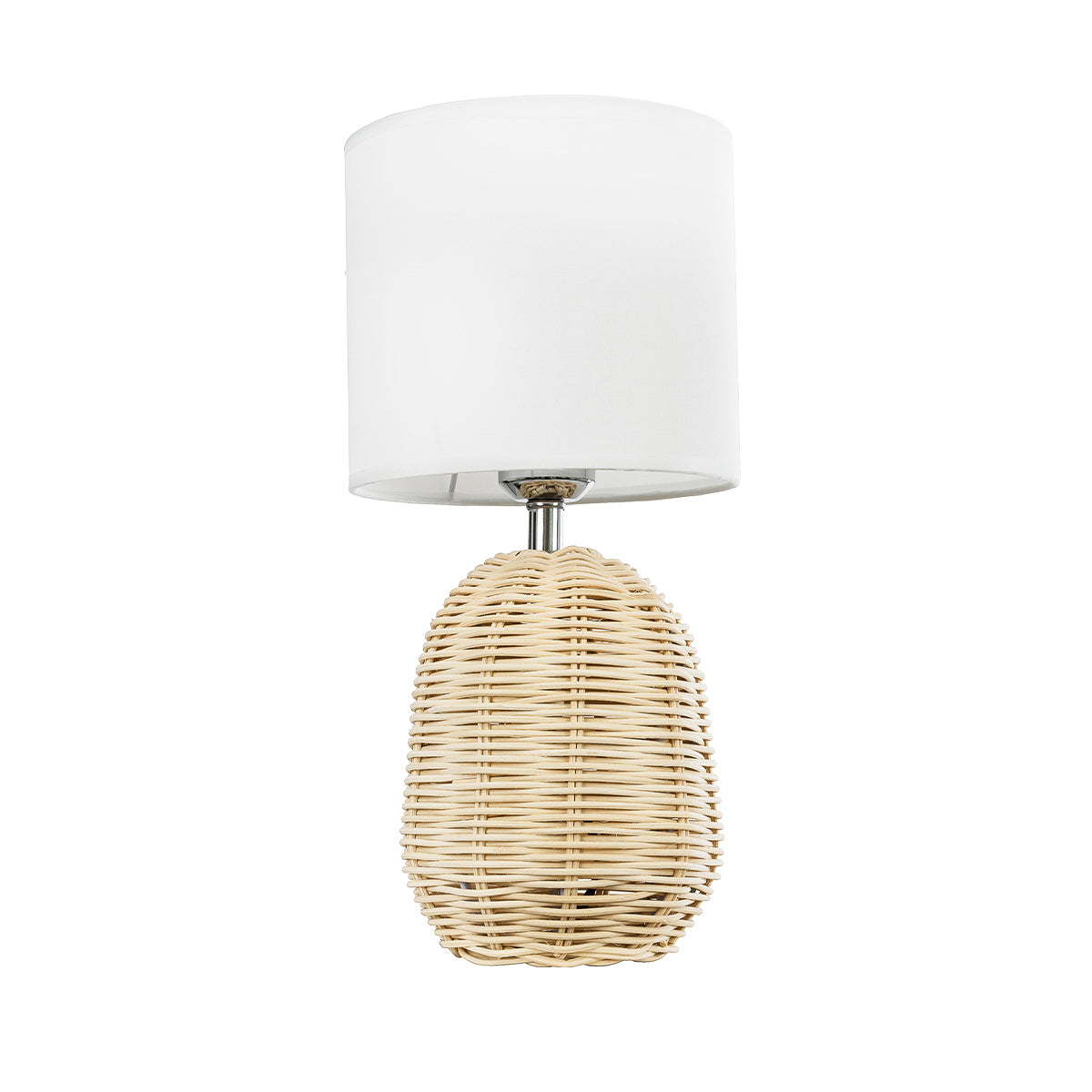 GLOBOSTAR® HASUMI 01958 Boho Επιτραπέζιο Φωτιστικό Πορτατίφ με Ντουί 1 x E27 AC 220-240V IP20 - Μπεζ & Λευκό - Μ18 x Π18 x Υ36cm