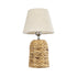 GLOBOSTAR® HOLOKAI 01960 Boho Επιτραπέζιο Φωτιστικό Πορτατίφ με Ντουί 1 x E27 AC 220-240V IP20 - Μπεζ & Λευκό - Μ23 x Π23 x Υ40cm