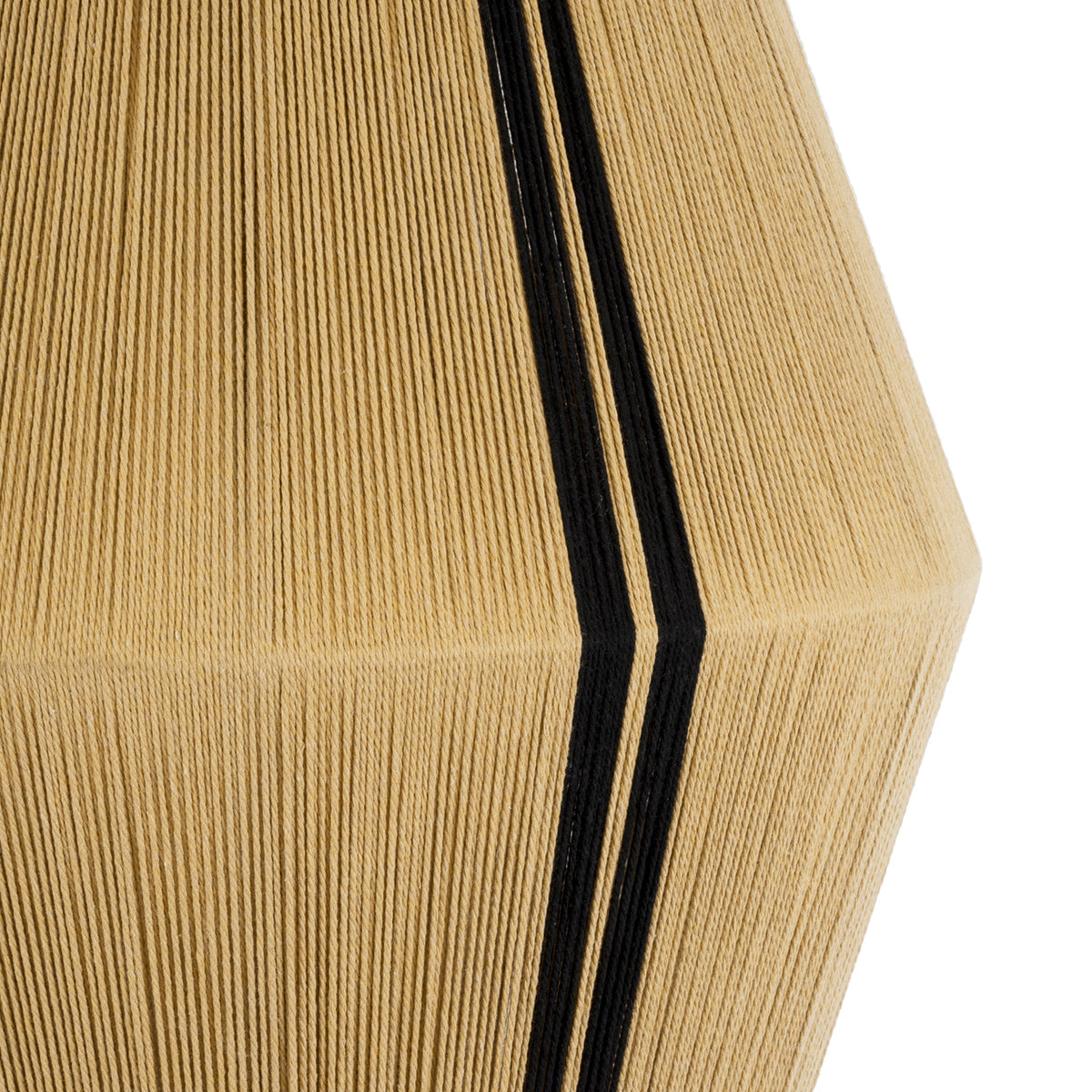 GloboStar® SALERNO 02077 Boho Κρεμαστό Φωτιστικό Πλέγμα Μονόφωτο 1 x E27 IP20 Μπεζ & Μαύρο Σχοινί Μ50 x Π50 x Υ80cm - ledmania.gr