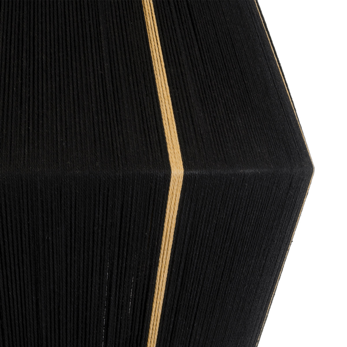 GloboStar® SALERNO 02078 Boho Κρεμαστό Φωτιστικό Πλέγμα Μονόφωτο 1 x E27 IP20 Μαύρο & Μπεζ Σχοινί Μ50 x Π50 x Υ80cm - ledmania.gr