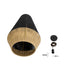 GloboStar® SALERNO 02080 Boho Κρεμαστό Φωτιστικό Πλέγμα Μονόφωτο 1 x E27 IP20 Μαύρο & Μπεζ Σχοινί Μ50 x Π50 x Υ80cm - ledmania.gr