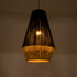 GloboStar® SALERNO 02080 Boho Κρεμαστό Φωτιστικό Πλέγμα Μονόφωτο 1 x E27 IP20 Μαύρο & Μπεζ Σχοινί Μ50 x Π50 x Υ80cm - ledmania.gr