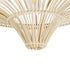 GloboStar® PALERMO 02152 Boho Φωτιστικό Οροφής Μονόφωτο 1 x E27 AC220-240V IP20 - Φ60 x Υ36cm - Μπεζ Ξύλινο Μπαμπού Πλέγμα - ledmania.gr