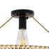 GloboStar® PALERMO 02152 Boho Φωτιστικό Οροφής Μονόφωτο 1 x E27 AC220-240V IP20 - Φ60 x Υ36cm - Μπεζ Ξύλινο Μπαμπού Πλέγμα - ledmania.gr