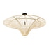 GloboStar® PALERMO 02153 Boho Φωτιστικό Οροφής Μονόφωτο 1 x E27 AC220-240V IP20 - Φ100 x Υ55cm - Μπεζ Ξύλινο Μπαμπού Πλέγμα - ledmania.gr