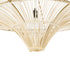 GloboStar® PALERMO 02153 Boho Φωτιστικό Οροφής Μονόφωτο 1 x E27 AC220-240V IP20 - Φ100 x Υ55cm - Μπεζ Ξύλινο Μπαμπού Πλέγμα - ledmania.gr
