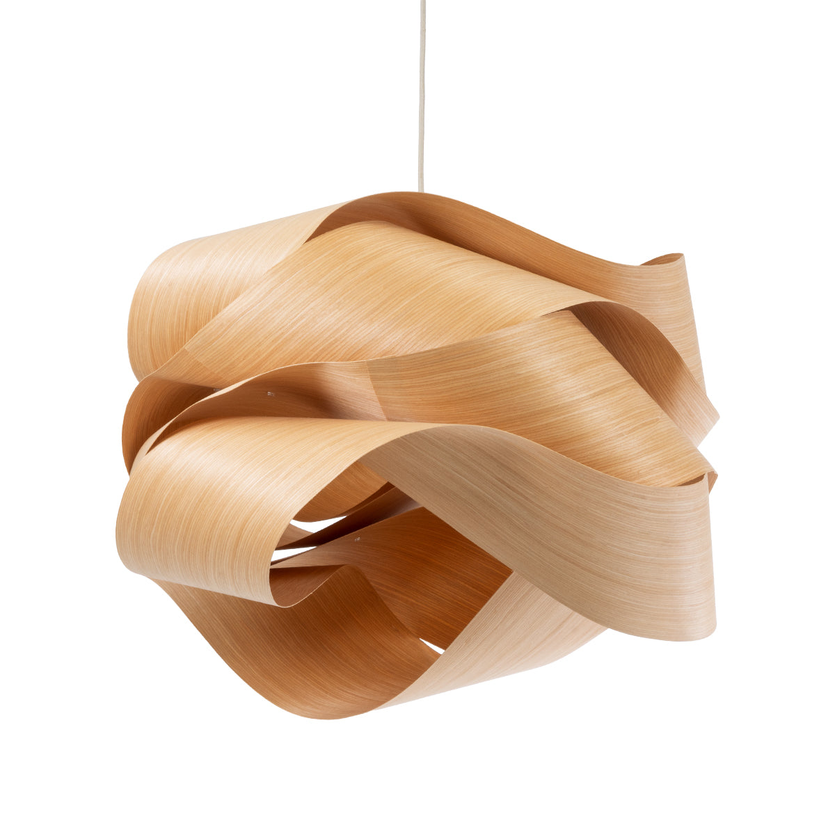 GloboStar® SARDIGNA 02180 Boho Κρεμαστό Φωτιστικό Οροφής Μονόφωτο 1 x E27 AC220-240V IP20 - Φ60 x Υ30cm - Καφέ Λεπτό Φύλλο Ξύλου Πλέγμα - ledmania.gr