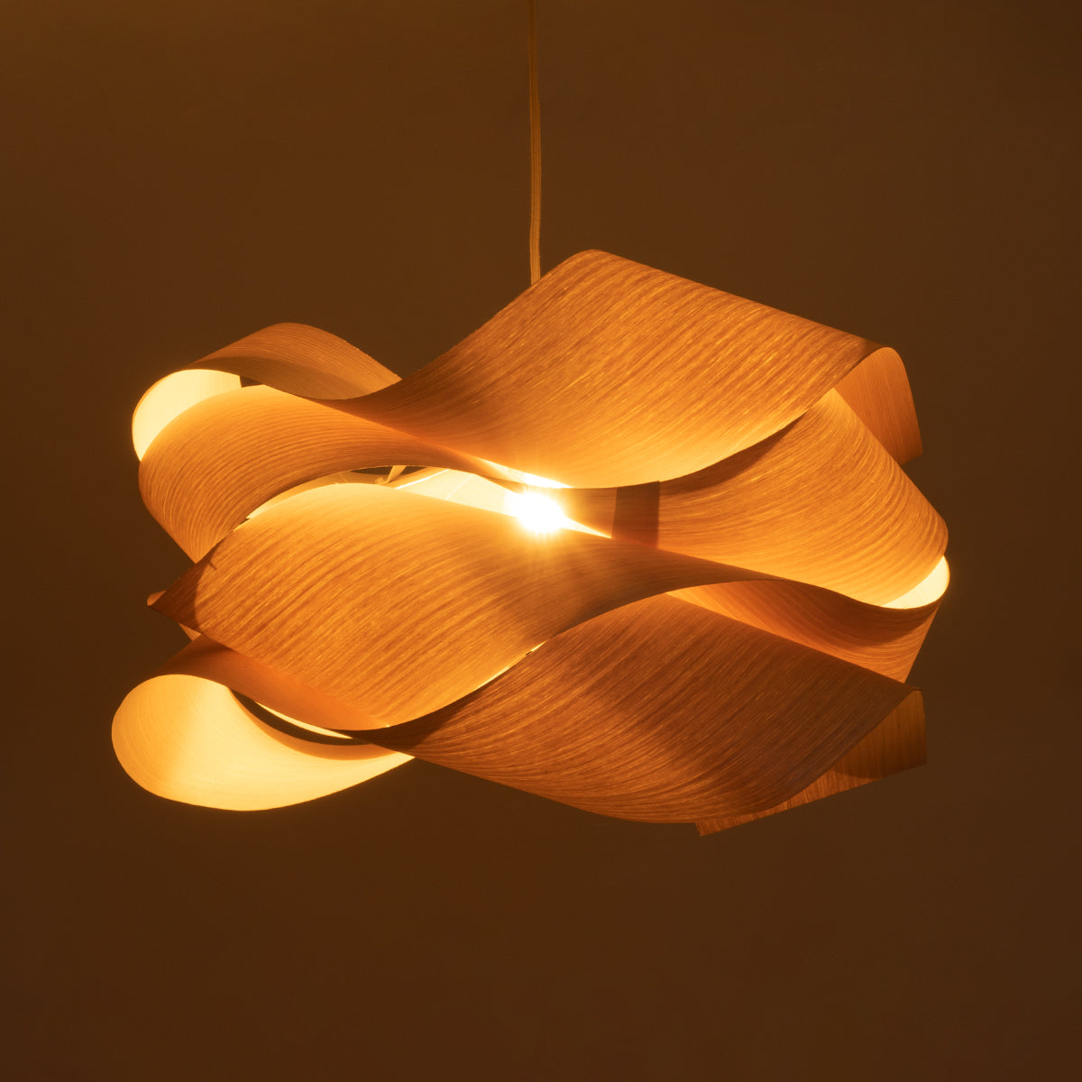 GloboStar® SARDIGNA 02181 Boho Κρεμαστό Φωτιστικό Οροφής Μονόφωτο 1 x E27 AC220-240V IP20 - Φ60 x Υ30cm - Μπεζ Λεπτό Φύλλο Ξύλου Πλέγμα - ledmania.gr