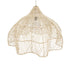 GloboStar® ADEJE 02211 Boho Κρεμαστό Φωτιστικό Οροφής Μονόφωτο 1 x E27 AC220-240V IP20 - Φ80 x Υ55cm - Μπεζ Ξύλινο Μπαμπού Πλέγμα Καμπάνα - ledmania.gr