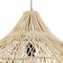GloboStar® ADEJE 02211 Boho Κρεμαστό Φωτιστικό Οροφής Μονόφωτο 1 x E27 AC220-240V IP20 - Φ80 x Υ55cm - Μπεζ Ξύλινο Μπαμπού Πλέγμα Καμπάνα - ledmania.gr