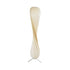 GloboStar® PRAIA 02225 Μοντέρνο Επιδαπέδιο Φωτιστικό Δίφωτο 2 x E27 AC220-240V IP20 - Φ25 x Υ145cm - Μπεζ Λευκό Λεπτό Φύλλο Ξύλου Πλέγμα - ledmania.gr