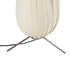 GloboStar® PRAIA 02225 Μοντέρνο Επιδαπέδιο Φωτιστικό Δίφωτο 2 x E27 AC220-240V IP20 - Φ25 x Υ145cm - Μπεζ Λευκό Λεπτό Φύλλο Ξύλου Πλέγμα - ledmania.gr