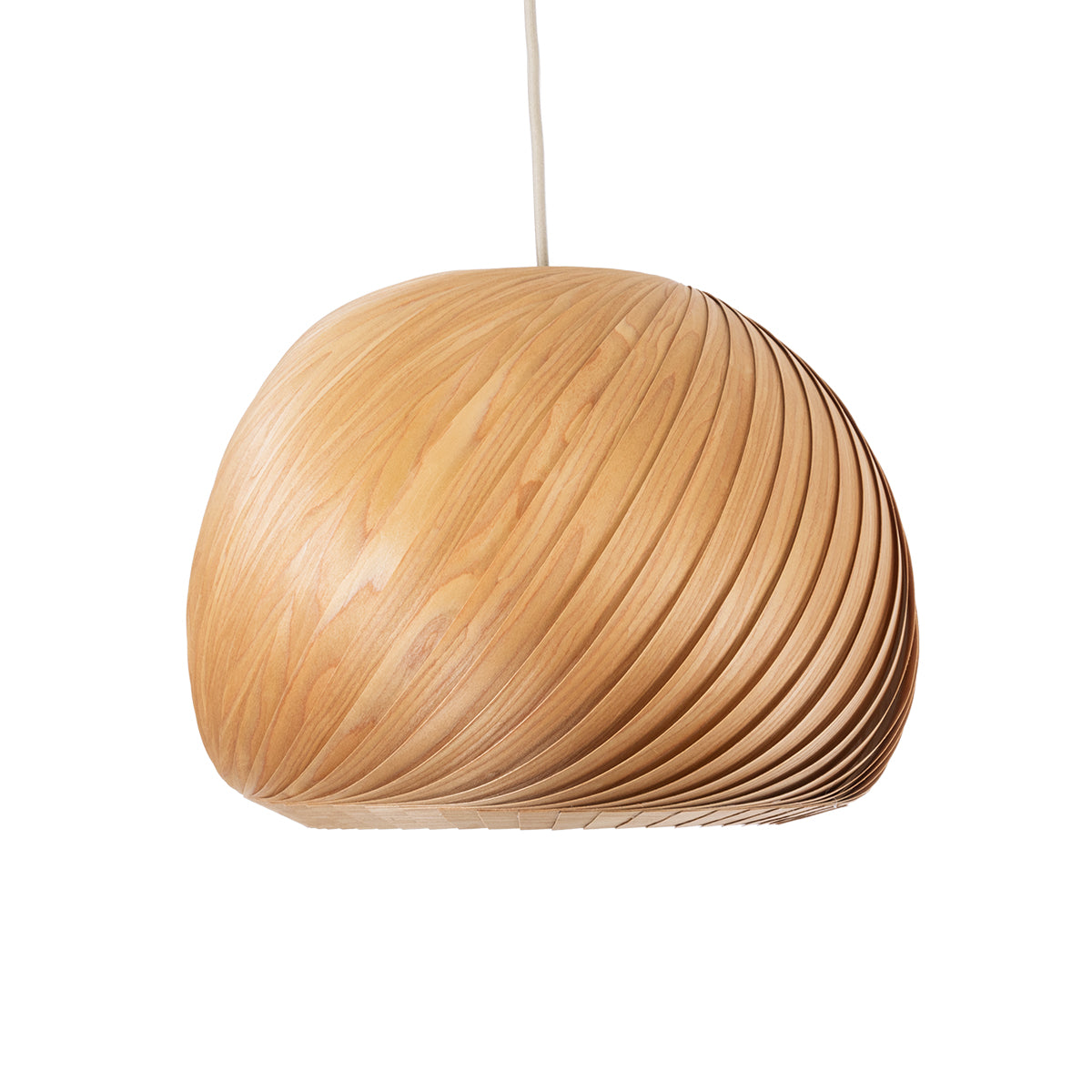 GloboStar® KAILANI 02243 Boho Κρεμαστό Φωτιστικό Οροφής Μονόφωτο 1 x E27 AC220-240V IP20 - Φ40 x Υ30cm - Καφέ Λεπτό Φύλλο Ξύλου Καμπάνα - ledmania.gr