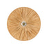GloboStar® COLOMBO 02277 Boho Φωτιστικό Τοίχου - Απλίκα Μονόφωτο 1 x E27 AC 220-240V IP20 - Φ40 x Υ9cm - Μπεζ Καφέ Φυσική Ράφια Άχυρο Πλέγμα - ledmania.gr