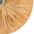 GloboStar® COLOMBO 02277 Boho Φωτιστικό Τοίχου - Απλίκα Μονόφωτο 1 x E27 AC 220-240V IP20 - Φ40 x Υ9cm - Μπεζ Καφέ Φυσική Ράφια Άχυρο Πλέγμα - ledmania.gr