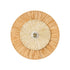 GloboStar® COLOMBO 02278 Boho Φωτιστικό Τοίχου - Απλίκα Μονόφωτο 1 x E27 AC 220-240V IP20 - Φ40 x Υ9cm - Μπεζ με Μπεζ Καφέ Φυσική Ράφια Άχυρο Πλέγμα - ledmania.gr
