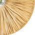 GloboStar® COLOMBO 02283 Boho Φωτιστικό Τοίχου - Απλίκα Μονόφωτο 1 x E27 AC 220-240V IP20 - Φ40 x Υ9cm - Μπεζ Καφέ Φυσική Ράφια Άχυρο Πλέγμα - ledmania.gr