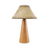 GloboStar® MASPALOMAS 02291 Boho Επιτραπέζιο Φωτιστικό Μονόφωτο 1 x E27 AC220-240V IP20 - Φ30 x Υ45cm - Μπεζ Ξύλινο Καμπάνα