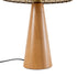 GloboStar® MASPALOMAS 02291 Boho Επιτραπέζιο Φωτιστικό Μονόφωτο 1 x E27 AC220-240V IP20 - Φ30 x Υ45cm - Μπεζ Ξύλινο Καμπάνα