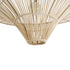 GloboStar® PALERMO 02309 Boho Φωτιστικό Οροφής Μονόφωτο 1 x E27 AC220-240V IP20 - Φ150 x Υ78cm - Μπεζ Ξύλινο Μπαμπού Πλέγμα - ledmania.gr