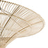 GloboStar® PALERMO 02309 Boho Φωτιστικό Οροφής Μονόφωτο 1 x E27 AC220-240V IP20 - Φ150 x Υ78cm - Μπεζ Ξύλινο Μπαμπού Πλέγμα - ledmania.gr