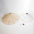 GloboStar® PALERMO 02309 Boho Φωτιστικό Οροφής Μονόφωτο 1 x E27 AC220-240V IP20 - Φ150 x Υ78cm - Μπεζ Ξύλινο Μπαμπού Πλέγμα - ledmania.gr