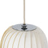 GloboStar® PRAIA 02316 Μοντέρνο Κρεμαστό Φωτιστικό Οροφής Δίφωτο 2 x E27 AC220-240V IP20 - Φ25 x Υ112cm - Μπεζ Λευκό Λεπτό Φύλλο Ξύλου Πλέγμα - ledmania.gr
