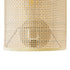 GloboStar® SAOTOME 02321 Boho Φωτιστικό Τοίχου - Απλίκα Μονόφωτο 1 x E27 AC 220-240V IP20 - Μ20 x Π10 x Υ25cm - Μπεζ Ξύλινο Μπαμπού Πλέγμα - ledmania.gr