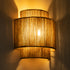 GloboStar® MABANA 02322 Boho Φωτιστικό Τοίχου - Απλίκα Μονόφωτο 1 x E27 AC 220-240V IP20 - Μ23 x Π11 x Υ25cm - Μπεζ Λεπτό Σχοινί Τριχιά Πλέγμα - ledmania.gr