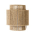 GloboStar® MABANA 02322 Boho Φωτιστικό Τοίχου - Απλίκα Μονόφωτο 1 x E27 AC 220-240V IP20 - Μ23 x Π11 x Υ25cm - Μπεζ Λεπτό Σχοινί Τριχιά Πλέγμα - ledmania.gr