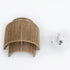 GloboStar® MABANA 02322 Boho Φωτιστικό Τοίχου - Απλίκα Μονόφωτο 1 x E27 AC 220-240V IP20 - Μ23 x Π11 x Υ25cm - Μπεζ Λεπτό Σχοινί Τριχιά Πλέγμα - ledmania.gr